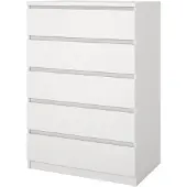 Ebuy24 Naia Kommode 5 Schubladen weiß.