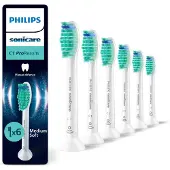 Philips Sonicare ProResults plaque control ProResults HX6016 Bürstenköpfe (6er-Pack), 6 Stück(e), Weiß, 3 Monat( e), Medium, Mehrfachpassung,