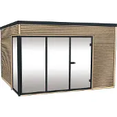 Weka Saunahaus "Cubilis" Set, 7,5 kW-Ofen mit digitaler Steuerung