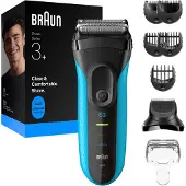 Braun 735483, Folienschaber, Schwarz, Blau, Akku, Nickel-Metallhydrid (NiMH), Integrierte Batterie, 45 min