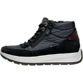 Ara Sneakerboots "NEW YORK", Damen, Gr. 3,5 (36), Warmfutter, schwarz (schwarz, dunkelrot), Textil, Veloursleder, Schuhe Sneakerboots, Winterboots, Snowboots mit Gore-Tex, H-Weite