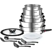 Tefal L897SF, Gemischtes Set, Edelstahl, Edelstahl, Glas, Thermosignal, Abnehmbar