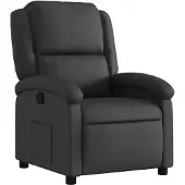 vidaXL Relaxsessel Echtleder Schwarz