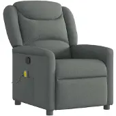 vidaXL Massagesessel Dunkelgrau Stoff