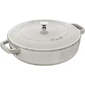 Staub Schmorpfanne Chistera, 28 Cm Rund Gusseisen Weisser Trüffel Weisser Trüffel