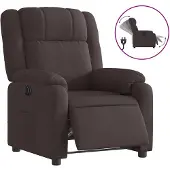 vidaXL Relaxsessel Elektrisch Dunkelbraun Stoff