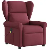 vidaXL Massagesessel Weinrot Stoff