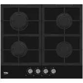 Beko HILG 642C5 SB, Schwarz, Integriert, 60 cm, Gaskochfeld, 4 Zone(n), 4 Zone(n)