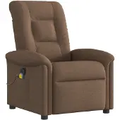 vidaXL Massagesessel Braun Stoff