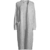Object Damen Pullover & Cardigans Objmilu Ls Lo Long Knit Cardigan - Lichtgrijs - Größe L