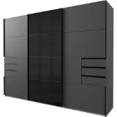 Wimex Kleiderschrank Saigon Schwebetüren Graphit schwarz 270