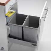 NABER Pullboy Vario 45 2. Abfallsammler, alu grau. - Mülleimer