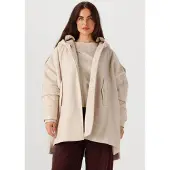 Beaumont Damen Jacken Brigit Cape Coat - Ecru - Größe L