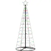 vidaXL LED Weihnachtsbaum mit 390 LEDs Mehrfarbig 250 cm Eisen 42018759