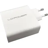 LC-Power LC-GAN-65, USB-Netzteil GaN, 2x USB-C, 1x USB-A, 65W, weiß