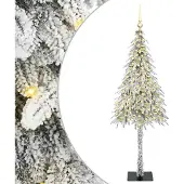 vidaXL Weihnachtsbaum mit 150 LEDs Weiß 150 cm PE und Stahl 3396220