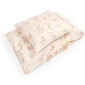 Filibabba Kinder Bettwäsche Bio-Satin-Baumwolle Weiß Bettbezug 70x100 cm Kissenbezug 40x45 cm