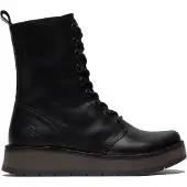Fly london Damen RAMI043 Freizeitstiefeletten aus Leder mit Schnürung, Schwarz