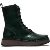Fly london Damen RAMI043 Freizeitstiefeletten aus Leder mit Schnürung, Grün