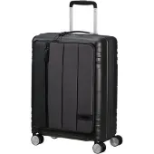 American Tourister mit Laptopfach Hello Cabin Spinner 55 / 20 Exp Trolley Grey Melange schwarz