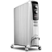 De'Longhi De’Longhi Dragon4 TRD4 1025, Flur, Weiß, Drehregler, 2500 W, 1100 W, 75 m³