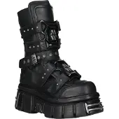 New rock Goth Plateau-Lederstiefel-M-MET422-S1
