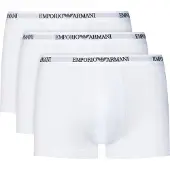 Emporio Armani für Herren. EM000259_AF14132 Set 3 Boxershorts aus elastischem Baumwoll-Strick Essential weiß (XXL), Heimtextilien, Baumwolle