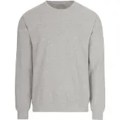 Trigema Sweatshirt "Sweatshirt", Damen, Gr. L, grau (grau, melange), Sweatware, 70% Baumwolle, 30% Polyester, Basic, lang, Rundhals, Sweatshirts Sweatshirt
