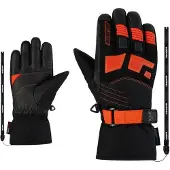 Ziener Handschuhe Lukian Z AS Junior Kinder Black / Orange-10 jahre