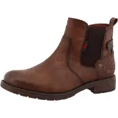 Mustang Winterboots SHOES "Elfi", Damen, Gr. 38, wärmend, braun (cognac), Lederimitat, Textil, used, Schuhe Winterboots, Winterboots mit Stretcheinsatz