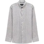 Bugatti Langarmhemd "Easy Care", Herren, Gr. M, Normalgrößen, 320, hellblau, 100% Baumwolle, bedruckt, normal, eckige 2-Knopf-Manschette, Hemden Langarmhemd, mit kleinem Print