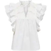 ONLY Onlsunny Life Capsl Frill Top Wvn Noos