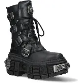 New rock mittelhohe Leder-Plateaustiefel-WALL373-S3