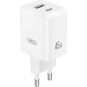XO CE36 USB Wandladegerät 45W USB-C & USB-A, Weiß