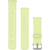 Garmin Schnellwechsel-Armband 22 mm Silikon Zitrone/Edelstahl