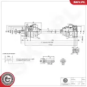 ESEN SKV 40SKV163 Antriebswelle für AUDI A4 Avant (8ED, B7) A4 Avant (8E5, B6) A4 Limousine (8E2, B6) A4 Limousine (8EC, B7) A4 Cabrio
