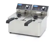Maxima - Gastro Fritteuse - 2 x 4 l - 2 Körbe - Bis zu 2 kg Pommes Frites