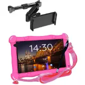 AngelTech Kindertablet SLIM Rosa mit Tablet-Halterung