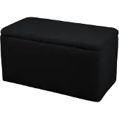 SVITA LEAF Sitzbank Hocker mit Stauraum Aufbewahrungsbox mit Deckel Schwarz