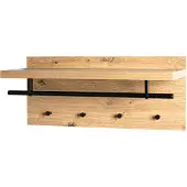 Die Möbelfundgrube Wandgarderobe Paneel Eiche 75 x 30 cm - PARMA