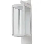 LUCANDE LED-Außenwandlampe Ferdinand, weiß, Metall, 38 cm