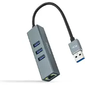 Nanocable 10.03.0407, Kabelgebunden, USB 3.2 Gen 1 (3.1 Gen 1) Type-A, 10,100,1000 Mbit/s, IEEE 802.3, IEEE 802.3ab, IEEE 802.3u, Grau, Aluminium