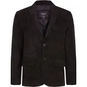 Infinity Leather Schwarze schmale italienische Blazerjacke aus Ziegenwildleder für Herren - Somero