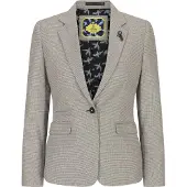 TruClothing Damen Beiger Tweed Blazer in taillierter Passform aus Wollmischung