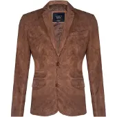 Infinity Leather Blazer, Wildlederjacke, weicher italienischer Ledermantel
