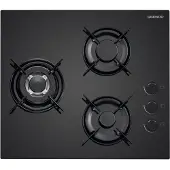 Daewoo Gaskochfeld – – 3 Brenner – 60 cm – BH6GKR21BNL – Schwarz