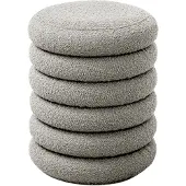 SVITA Blossom XS Hocker Mit Stauraum Sitzhocker Ottomane Boucle-Polster Hellgrau