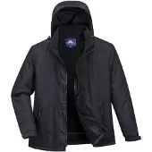 Portwest Freizeitjacke Fleece gefüttert, wasserabweisend Schwarz XXL