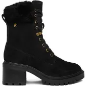 Tommy Hilfiger Schnürschuhe Th Shearling Lace Up Boot FW0FW08999 Schwarz 40