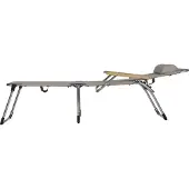 Jan Kurtz Amigo 40+ Dreibeinliege mit Armlehnen Aluminium/Esche/Kunstoffgewebe